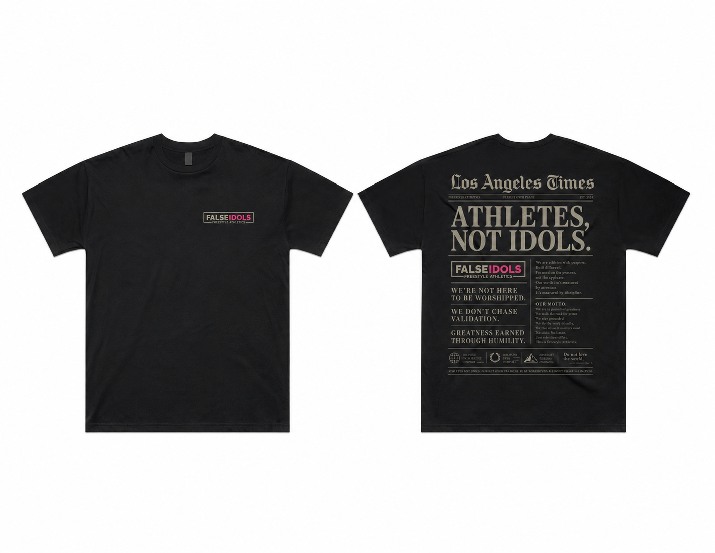 ATHLETES, NOT IDOLS. OverSized Tee